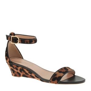J.Crew Collection Lillian Calf Hair Low Wedge